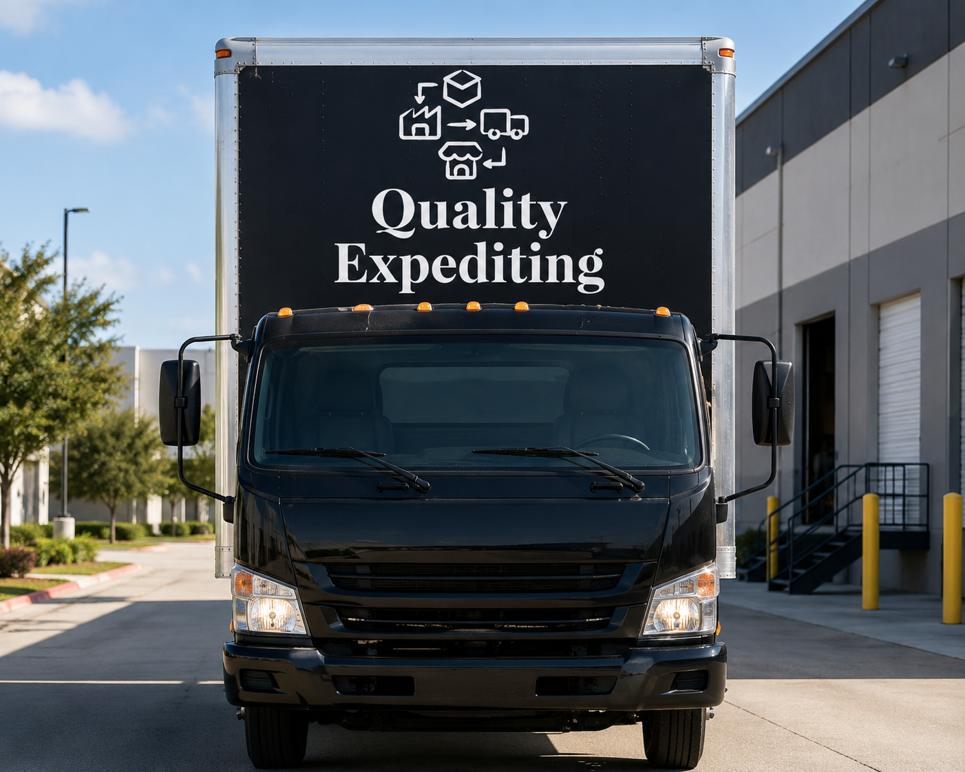 Black Quality Expediting box truck