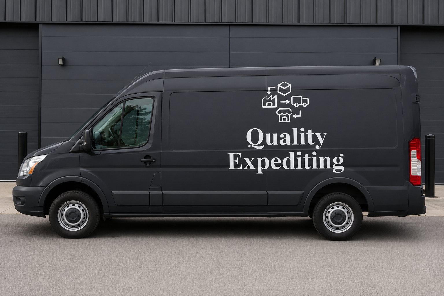 Black Quality Expediting Sprinter van
